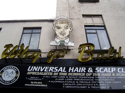 'Why go bald', Dame Lane,  Dublin 2,  Co. DUBLIN