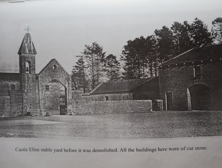 Historic photo of the farmyard