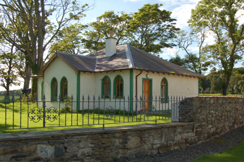 Main gate lodge, looking northwest