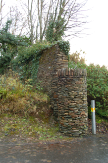 Section of walled garden at northwest wall