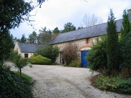 Outbuildings northwest of house
