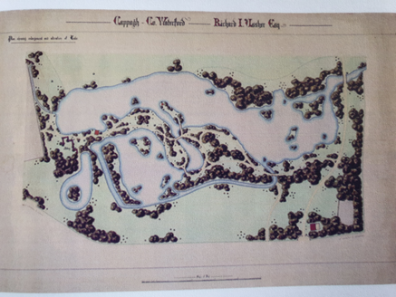 Image of original layout of water gardens from A History of The Cappagh Estate by Chavasse H.